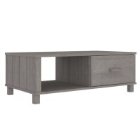 vidaXL Couchtisch HAMAR Hellgrau 100x55x35 cm Massivholz Kiefer