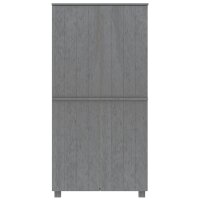 vidaXL Kleiderschrank Dunkelgrau 89x50x180 cm Massivholz Kiefer