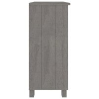 vidaXL Sideboard HAMAR Hellgrau 85x35x80 cm Massivholz Kiefer