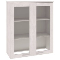 vidaXL Highboard-Oberteil HAMAR Wei&szlig; 85x35x100 cm Massivholz