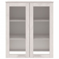 vidaXL Highboard-Oberteil HAMAR Wei&szlig; 85x35x100 cm Massivholz