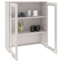 vidaXL Highboard-Oberteil HAMAR Wei&szlig; 85x35x100 cm Massivholz