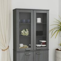 vidaXL Highboard-Oberteil HAMAR Dunkelgrau 85x35x100 cm...