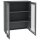 vidaXL Highboard-Oberteil HAMAR Dunkelgrau 85x35x100 cm Massivholz