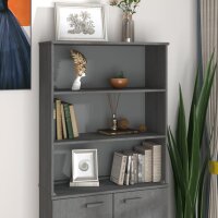 vidaXL Highboard-Oberteil HAMAR Dunkelgrau 85x35x100 cm...