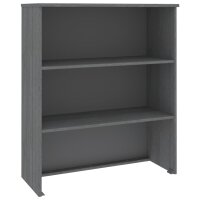 vidaXL Highboard-Oberteil HAMAR Dunkelgrau 85x35x100 cm Massivholz