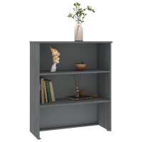 vidaXL Highboard-Oberteil HAMAR Dunkelgrau 85x35x100 cm Massivholz