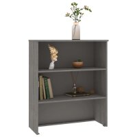 vidaXL Highboard-Oberteil HAMAR Hellgrau 85x35x100 cm Massivholz