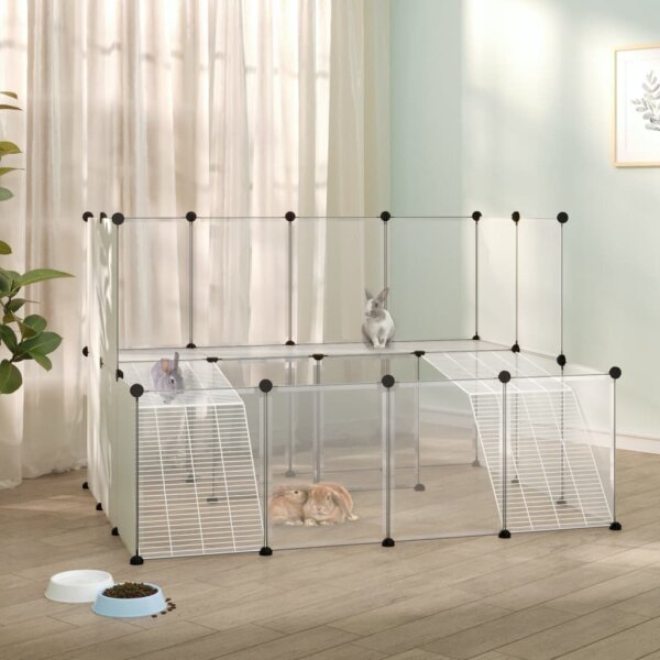 vidaXL Kleintierk&auml;fig Transparent 143x107x93 cm PP und Stahl