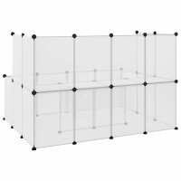 vidaXL Kleintierk&auml;fig Transparent 143x107x93 cm PP und Stahl