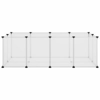 vidaXL Kleintierk&auml;fig Transparent 144x74x46,5 cm PP und Stahl