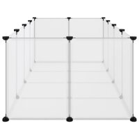 vidaXL Kleintierk&auml;fig Transparent 144x74x46,5 cm PP und Stahl