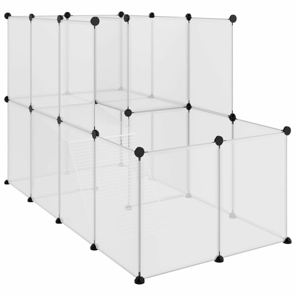 vidaXL Kleintierk&auml;fig Transparent 142x74x93 cm PP und Stahl