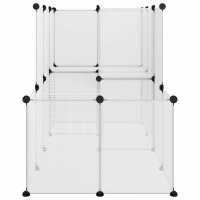 vidaXL Kleintierk&auml;fig Transparent 142x74x93 cm PP und Stahl