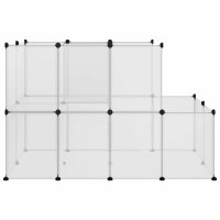 vidaXL Kleintierk&auml;fig Transparent 142x74x93 cm PP und Stahl