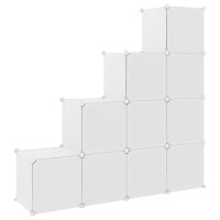 vidaXL Kinderschrank Modular mit 10 W&uuml;rfeln Wei&szlig; PP