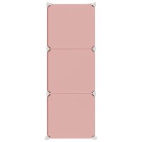 vidaXL Kinderschrank Modular mit 6 W&uuml;rfeln Rosa PP