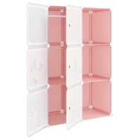 vidaXL Kinderschrank Modular mit 6 Würfeln Rosa PP