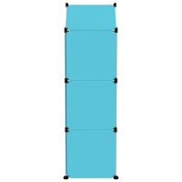 vidaXL Kinderschrank Modular mit 8 W&uuml;rfeln Blau PP