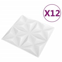 vidaXL 3D-Wandpaneele 12 Stk. 50x50 cm Origami Weiß...