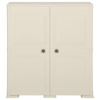 vidaXL Kunststoffschrank 79x43x85,5 cm Holzdesign Vanilleeis