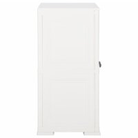 vidaXL Kunststoffschrank 79x43x85,5 cm Holzdesign Angora-Wei&szlig;