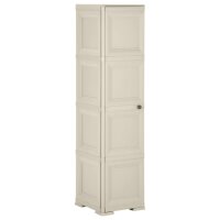 vidaXL Kunststoffschrank 40x43x164 cm Holzdesign Vanilleeis