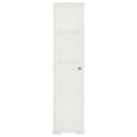 vidaXL Kunststoffschrank 40x43x164 cm Holzdesign Angora-Wei&szlig;