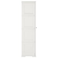 vidaXL Kunststoffschrank 40x43x164 cm Holzdesign Angora-Wei&szlig;