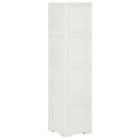 vidaXL Kunststoffschrank 40x43x164 cm Holzdesign Angora-Wei&szlig;