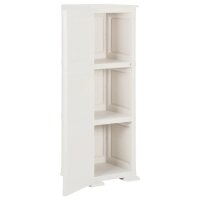 vidaXL Kunststoffschrank 40x43x125 cm Holzdesign Angora-Wei&szlig;