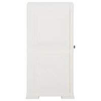 vidaXL Kunststoffschrank 40x43x85,5 cm Holzdesign Angora-Wei&szlig;