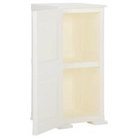 vidaXL Kunststoffschrank 40x43x85,5 cm Holzdesign Angora-Wei&szlig;