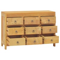 vidaXL Kommode 80x30x55 cm Massivholz Teak