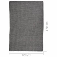 vidaXL Outdoor-Teppich Flachgewebe 120x170 cm Grau