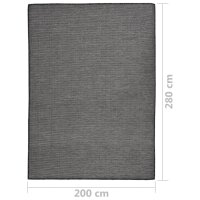 vidaXL Outdoor-Teppich Flachgewebe 200x280 cm Grau