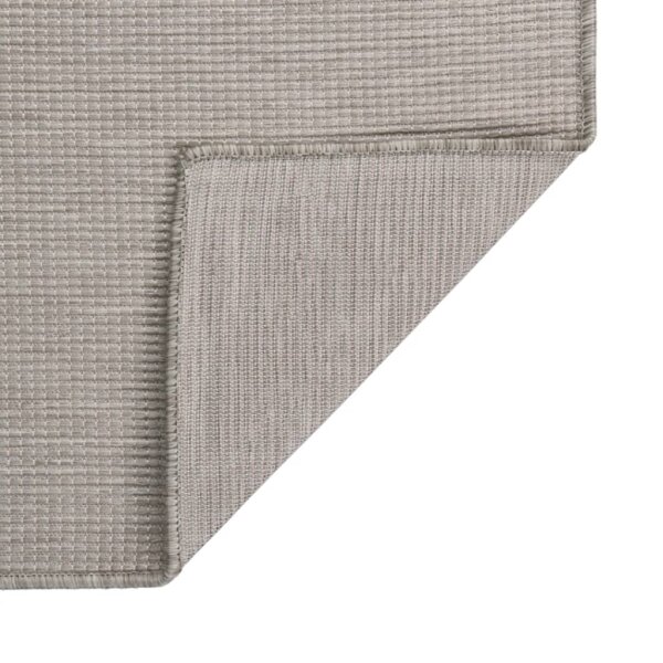 vidaXL Outdoor-Teppich Flachgewebe 80x150 cm Taupe