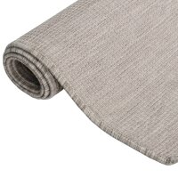 vidaXL Outdoor-Teppich Flachgewebe 80x150 cm Taupe