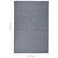 vidaXL Outdoor-Teppich Flachgewebe 120x170 cm Blau