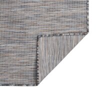 vidaXL Outdoor-Teppich Flachgewebe 100x200 cm Braun und Schwarz