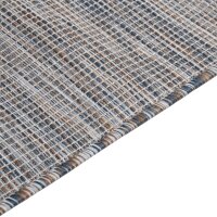 vidaXL Outdoor-Teppich Flachgewebe 100x200 cm Braun und Schwarz