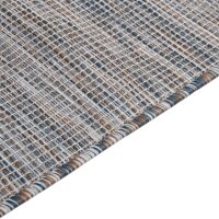 vidaXL Outdoor-Teppich Flachgewebe 160x230 cm Braun und Schwarz