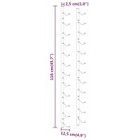 vidaXL Wand-Weinregal f&uuml;r 12 Flaschen 2 Stk. Wei&szlig; Eisen