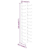 vidaXL Wand Weinregal f&uuml;r 24 Flaschen Wei&szlig; Eisen