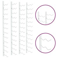 vidaXL Wand-Weinregal f&uuml;r 24 Flaschen 2 Stk. Wei&szlig; Eisen
