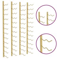 vidaXL Wand-Weinregal f&uuml;r 24 Flaschen 2 Stk. Golden Eisen