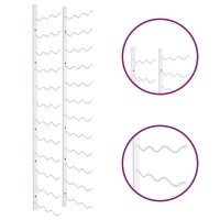 vidaXL Wand-Weinregal f&uuml;r 36 Flaschen Wei&szlig; Eisen