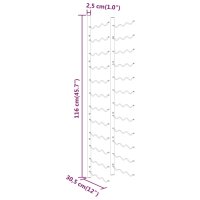 vidaXL Wand-Weinregal f&uuml;r 36 Flaschen Wei&szlig; Eisen