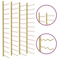 vidaXL Wand-Weinregal f&uuml;r 36 Flaschen 2 Stk. Golden Eisen