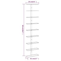 vidaXL Wand-Weinregal f&uuml;r 9 Flaschen 2 Stk. Wei&szlig; Eisen